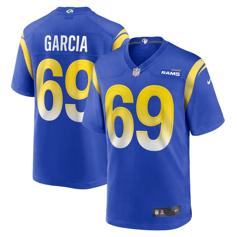 Men Los Angeles Rams 69 Elijah Garcia Nike Royal Game Player NFL Jersey